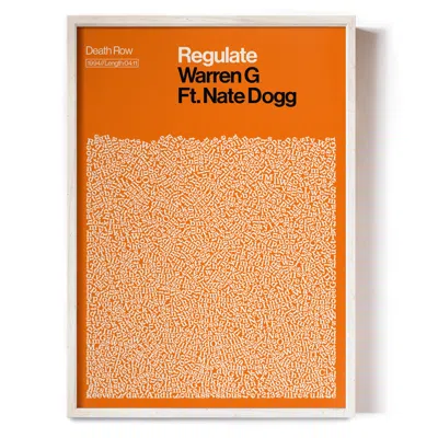 Reign & Hail Regulate - Warren G - Song Lyric Print - A0 In Multi