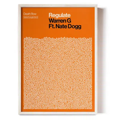 Reign & Hail Regulate - Warren G - Song Lyric Print - A3
