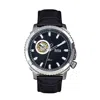 Reign Bauer Automatic Semi-skeletonleather-band Watch In Silver