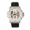 Reign Commodus Automatic Skeleton Leather-band Watch In White