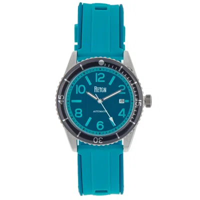 Reign Gage Automatic Watch W/date - Blue In Blue / Silver
