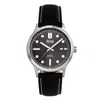 Reign Henry Automatic Canvas-overlaid Leather-band Watch With Date In Grey