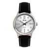 Reign Henry Automatic Canvas-overlaid Leather-band Watch With Date In Silver