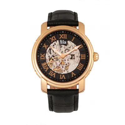 Reign Kahn Automatic Skeleton Leather-band Watch In Multi