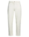 Reign Man Jeans Beige Size 30 Cotton, Elastane In White