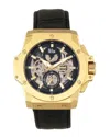 Reign Commodus Automatic Skeleton Leather-band Watch