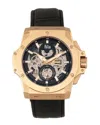 Reign Commodus Automatic Skeleton Leather-band Watch
