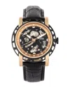 Reign Stavros Automatic Skeleton Leather-band Watch