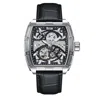 Reign Olympia Automatic Semi-skeleton Leather-band Watch In Multi