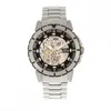Reign Philippe Automatic Skeleton Bracelet Watch In Silver