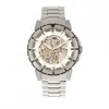 Reign Philippe Automatic Skeleton Bracelet Watch In White