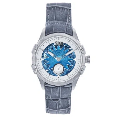 Pre-owned Reign Solstice Automatic Semi-skeleton Watch - Gray/blue