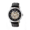 Reign Unisex Adult Automatic Black Leather Strap Watch Reirn4304 In Black