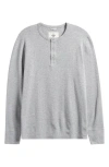 Reigning Champ 1x1 Slub Henley In Heather Grey