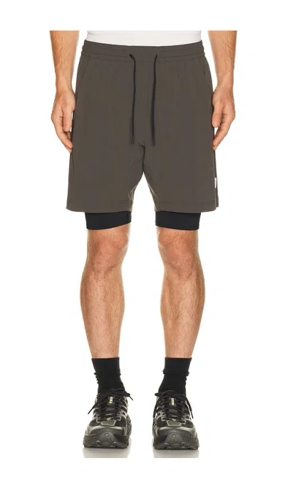 Reigning Champ 4-way Stretch Nylon Combo Standard Training Short 7 In Black
