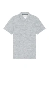 Reigning Champ Solotex Mesh Polo In Heather Grey