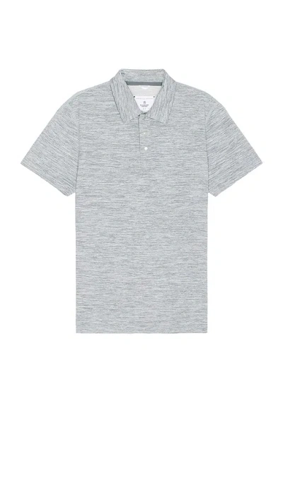 Reigning Champ Solotex Mesh Polo In Heather Grey