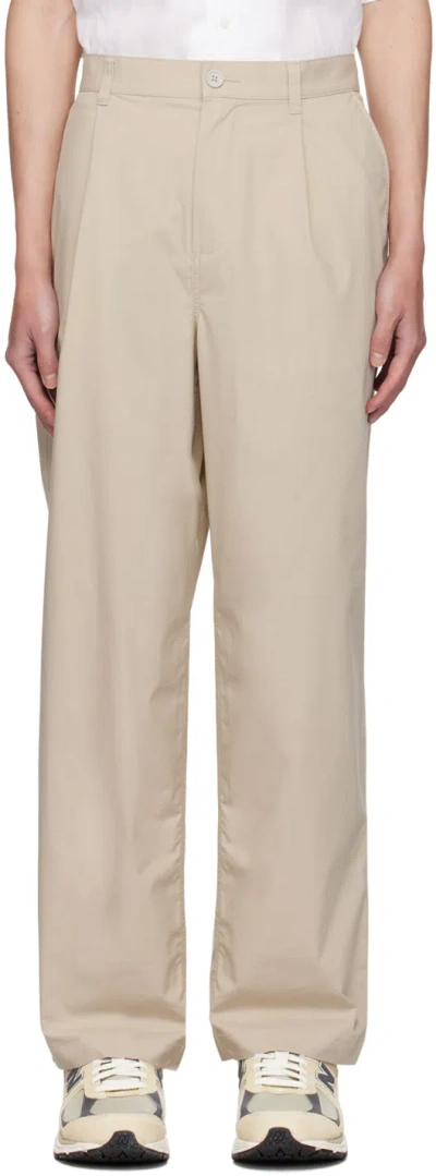 Reigning Champ Beige Solotex Cotton Sophomore Trousers In 089 Dove