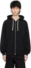 Reigning Champ Cotton Zip-up Hoodie In Black