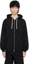 Reigning Champ Cotton Zip-up Hoodie In 001 Black