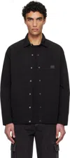 Reigning Champ Black Crinkle Nylon Uniform Standard Overshirt In Black