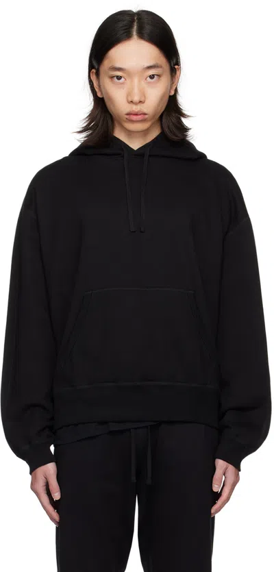 Reigning Champ Black Midweight Relaxed Hoodie In 001 Black