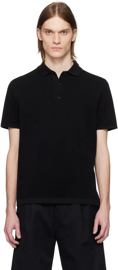 Reigning Champ Black Supima Pique Ace Polo