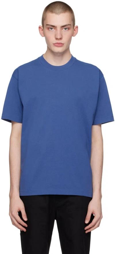 Reigning Champ Blue Patch T-shirt In 432 Lapis