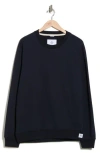 Reigning Champ Classic Crewneck Midweight Terry Sweatshirt In Black