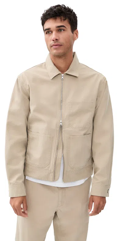 Reigning Champ Cotton Canvas Grounds Jacket Sand In Neutral