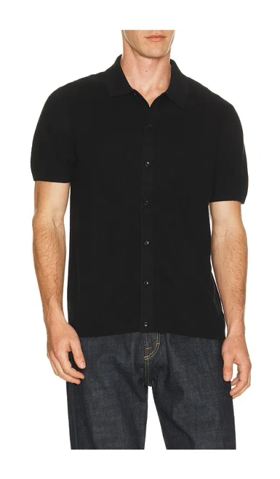 Reigning Champ Cotton Linen Piazza Shirt In Black