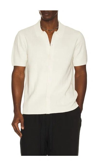 Reigning Champ Cotton Linen Piazza Shirt In Ivory