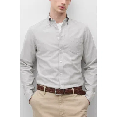 Reigning Champ Cotton Oxford Button-down Shirt In Gray