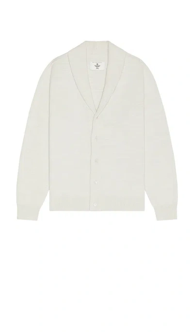 Reigning Champ Cotton Slub Laurel Cardigan In Oyster