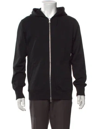 Pre-owned Reigning Champ Crew Neck Long Sleeve Hoodie In Black