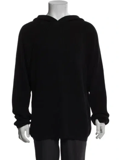 Pre-owned Reigning Champ Crew Neck Long Sleeve Hoodie In Black