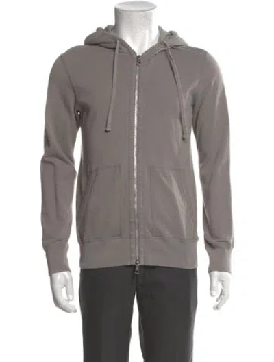 Pre-owned Reigning Champ Crew Neck Long Sleeve Hoodie In Gray