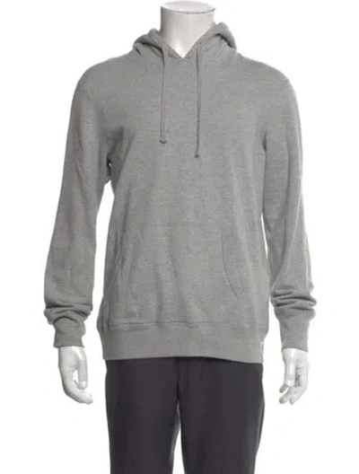 Pre-owned Reigning Champ Crew Neck Long Sleeve Hoodie In Gray