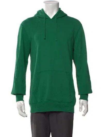 Pre-owned Reigning Champ Crew Neck Long Sleeve Hoodie In Green