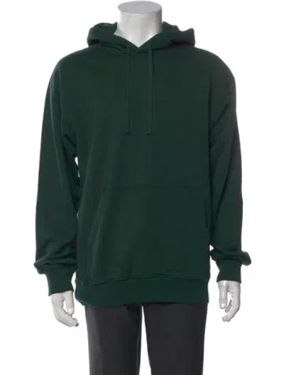 Pre-owned Reigning Champ Crew Neck Long Sleeve Hoodie In Green