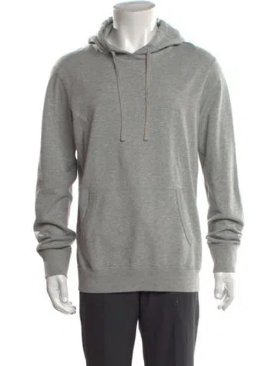 Pre-owned Reigning Champ Crew Neck Long Sleeve Hoodie In Grey