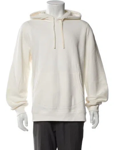 Pre-owned Reigning Champ Crew Neck Long Sleeve Hoodie In White