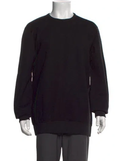 Pre-owned Reigning Champ Crew Neck Long Sleeve Pullover In Black