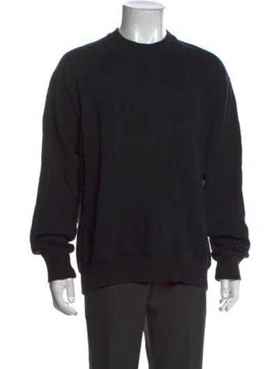 Pre-owned Reigning Champ Crew Neck Long Sleeve Pullover In Black