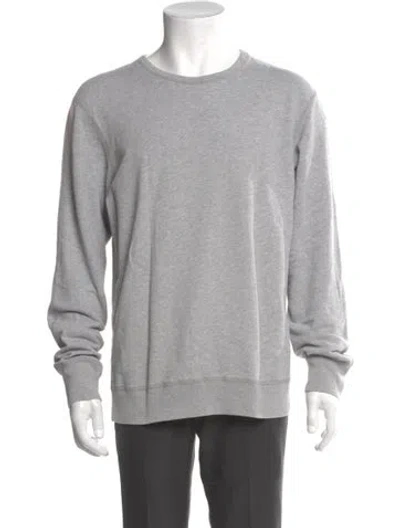 Pre-owned Reigning Champ Crew Neck Long Sleeve Pullover In Gray
