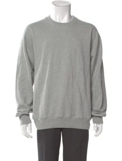 Pre-owned Reigning Champ Crew Neck Long Sleeve Pullover In Gray