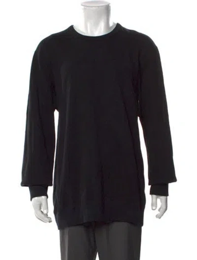 Pre-owned Reigning Champ Crew Neck Long Sleeve Sweatshirt In Black