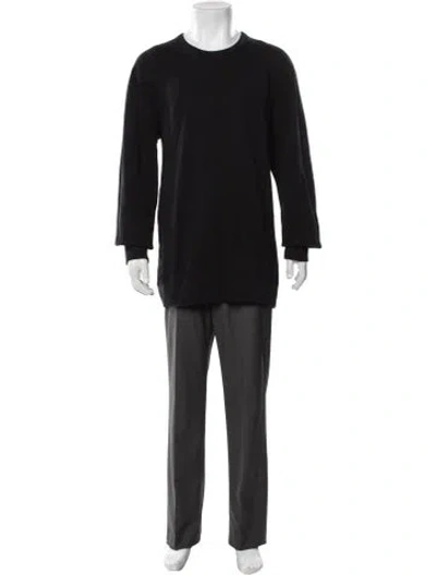 Pre-owned Reigning Champ Crew Neck Long Sleeve Sweatshirt In Black