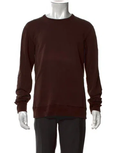 Pre-owned Reigning Champ Crew Neck Long Sleeve Sweatshirt In Brown