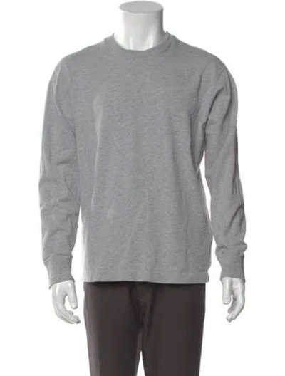 Pre-owned Reigning Champ Crew Neck Long Sleeve Sweatshirt In Gray